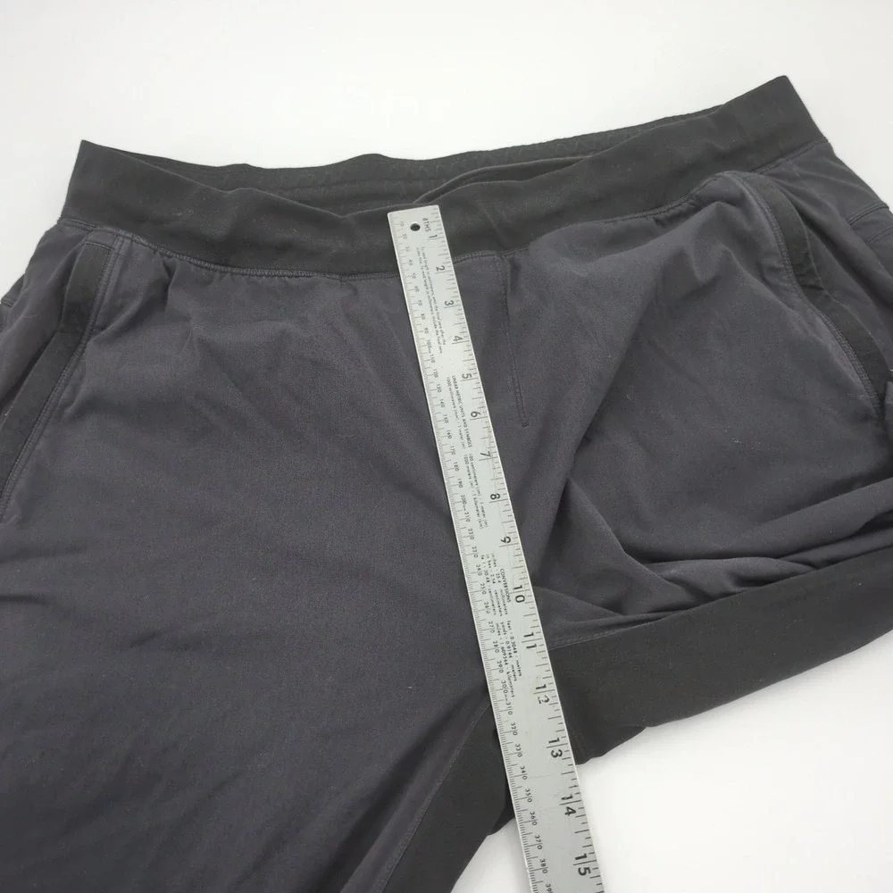 Lululemon Great Wall Pant Men XXL‎ Black Elastic Waist Wide Leg Track Pants Gym